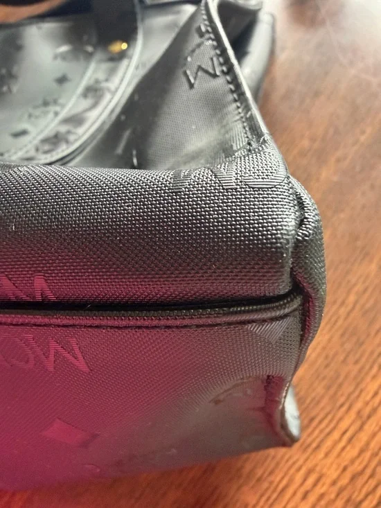 MCM Black Tote with Gold Plaque and Studs - Picture 9 of 14